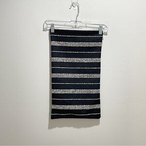 BALLARD DESIGNS Black Textured Stripe BEKAH Pillow Cover Sham USA Made 12” X 20”